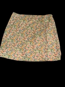 Lulus Button Front Floral Mini Skirt Lined Sz XLG - Picture 1 of 7