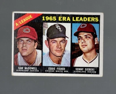 1966 Topps Baseball # 22 Líderes de la Liga Americana McDowall/Fisher/Siebert Foto 1 de 2