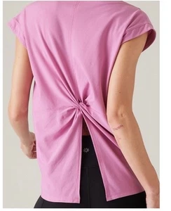 Athleta Outbound Tee Twist Back V-Neck Size Small - Picture 1 of 5