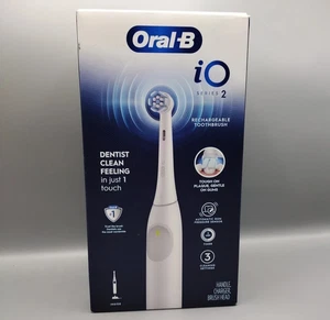 Oral-B iO Series 2 Rechargeable Electric Powered Toothbrush ~ WHITE ~ NEW SEALED - Picture 1 of 6