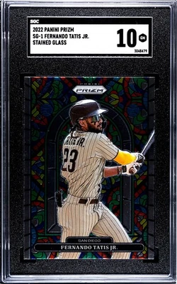 2022 Panini Prizm SG-1 Fernando Tatis Jr. STAINED GLASS SGC 10 GEM MINT - Image 1 of 2