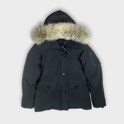 Canada Goose Montebello Parka Black Women’s Sz M Down Fur Hood Arctic Tech Coat - Image 1 of 4