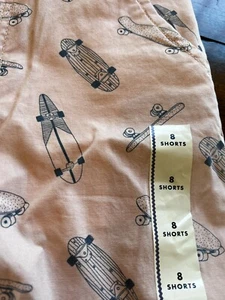 New Cat And Jack Pink Skateboard￼ Flat Front Chino Shorts Size 8  ( Boys) - Picture 1 of 6
