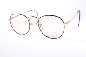 Pennine Roma Sport JV115 Schwarz/Gold Panto Vollrand Vintage Unisex Brille - Bild 1 von 4