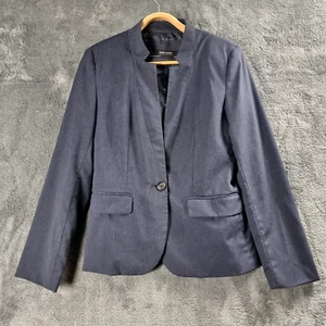 ZARA Womens Jacket Size EUR 38 Navy Blue Long Sleeve Blazer Ladies - Picture 1 of 14