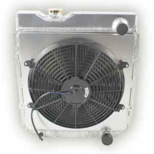Ventiladores de cubierta de radiador de aluminio de 3 filas para Ford Mustang 1964 1965 1966 4,3 L 4,7 L - Imagen 1 de 11