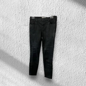 Free People Coated Skinny Moto Denim Jeans Hose schwarz gewachst - Größe 28 - Bild 1 von 6