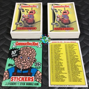 GARBAGE PAIL KIDS 10th SERIES 10 COMPLETE 88-CARD SET 1987 +WRAPPER +ERRORS OS10 - Picture 1 of 1