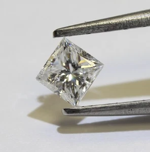 GIA certified loose .46ct I2 E princess cut diamond vintage antique Natural - Picture 1 of 7