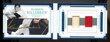 2017 NATIONAL TREASURES HARMON KILLEBREW LEGENDS CUTS AUTO BOOK DUAL RELIC 20/25