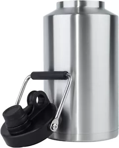 Insulated Gallon Jug, 128oz Stainless Steel, Large Double Vacuum Water Bottle - Picture 1 of 6