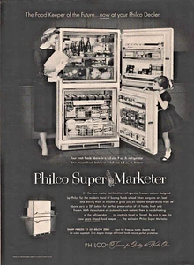 Vintage 1956 Philco Super Marketer Kühl-Gefrierkombination Kombi Werbung - Bild 1 von 1
