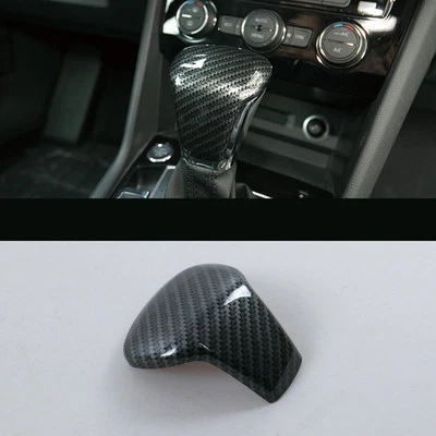 Guarnição interna de botão de câmbio de marchas de fibra de carbono ABS para Volkswagen Atlas 2017-2019 - Imagem 1 de 4