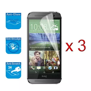 3 x Screen Protector Cover Guard Film Foil For HTC One M8 M 8 - Picture 1 of 2