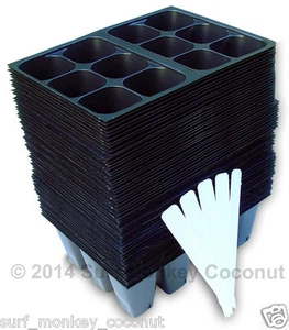 720 Cell Seedling Starter Trays, Seed Germination +5 Plant Labels; 10x20 Flats - Picture 1 of 4
