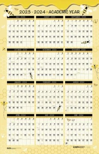House of Doolittle 2024-2025 Recycled Laminated Academic Wipe Off Honeycomb W... - Picture 1 of 3