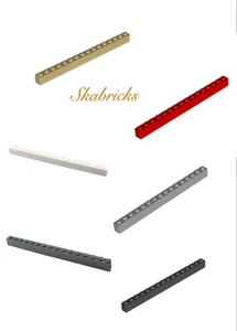 🌟LEGO Brick 1 x 16 (2465) Red Grey Black white Tan Modular MOC House 🏡 - Picture 1 of 4