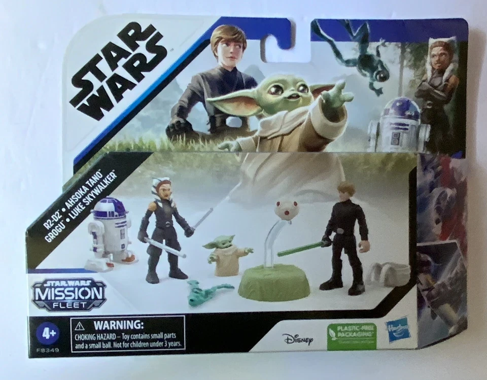 Hasbro Star Wars 4 Pack Mission Fleet Book of Boba Fett R2D2 Grogu Luke Tano