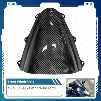 100% 3K сухое углеродное волокно ветровое стекло ветровое стекло для Suzuki GSXR 600 750 2011-2021 - Изображение 1 из 4
