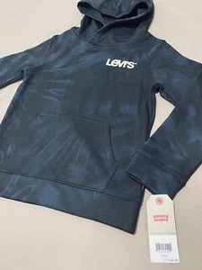 Levis Boys Pullover Hoodies Size-Medium 5-6 years Blue Long Sleeve Sweaters NWT - Picture 1 of 13