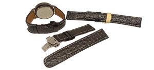 Reloj de Pulsera De Cocodrilo De 20mm Con Bucle Desplegable - Imagen 1 de 2