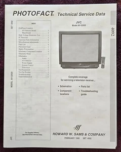 Sams Photofact 4092 Service Manual for JVC AV-32920 - Picture 1 of 1