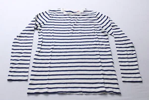 Boden Girl's Everyday Long Sleeve T-Shirt CD4 Soft Ivory/ College Navy 10-11Y - Picture 1 of 4
