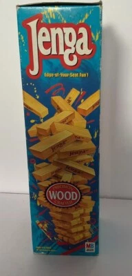 Jenga Party Game by Milton Bradley Hasbro Sealed VTG 2000 Precision Wood Crafted - Image 1 of 4