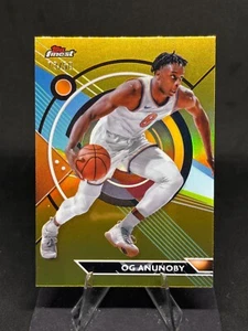 OG Anunoby 2023-24 Topps Finest Common #46 rifrattore oro /50 New York Knicks - Foto 1 di 2