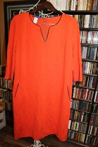 Les Copains Blue long sleeve Shift dress red Women's sz 50 XL  (bin309) - Picture 1 of 8