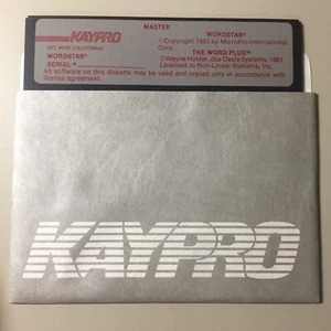 Vintage 1983 KAYPRO WORDSTAR/THE WORD PLUS Software 5,25" floppy disk VHTF - Foto 1 di 3