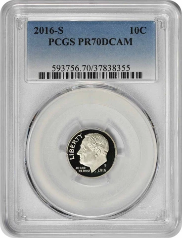 2016-S Roosevelt Dime PR70DCAM Clad PCGS Cover