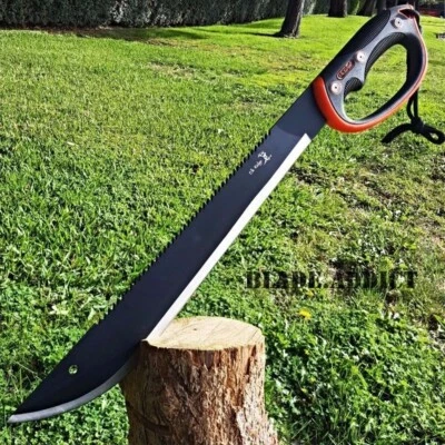 24.5" HUNTING SURVIVAL Militar MACHETE ESPIGA COMPLETA HOJA FIJA CUCHILLO ESPADA NUEVO Foto 1 de 4