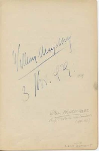 Mengelberg, Willem. AUTOGRAPH signature and autograph poem by Dumont-Wilden - Picture 1 of 2