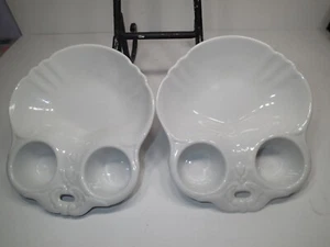 Set of 2 Maryland China Japan Dish Bowl Scallop Shell Shape Relish Tray Server - Picture 1 of 3