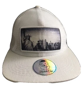 GORRA GORRA HIP-HOP MODA UNISEX CAMIONERO GORRA - TALLA MEDIANA - BLANCO - MALLA - NUEVO CON ETIQUETAS - Imagen 1 de 4