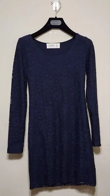 Abercrombie Kids Girl's Junior's Navy Blue Long Sleeve Lace Dress - Size XL - Image 1 of 4