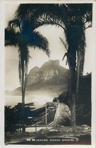 RIO DE JANEIRO BRAZIL AVENIDA NIEMEYER 1937 REAL PHOTO POSTCARD VIEW - Imagen 1 de 2