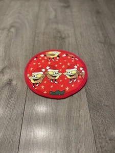 Pot Holder Kitchen Mat Farm Farmhouse Cottage Red Mince Pie Cotton Christmas 9" - Picture 1 of 3