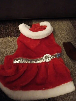 Vestido/abrigo Navidad PERRO para niña Petco talla L, usado, LN, 16" de largo Foto 1 de 4