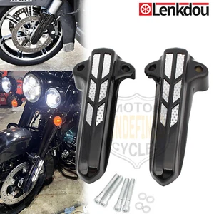 Front Fork Lower Leg Covers For Harley Touring Road King Street Glide 2014-2023 - Picture 1 of 7