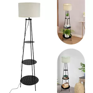 Floor Lamp, Floor Lamp with Shelves, Floor Lamp with 3-Tier Shelves - Picture 1 of 10