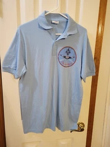 Rare 1998 USAF Fabulous Thunderbirds Demo Squadron Mens Collared Lt Blue Size L - Picture 1 of 3
