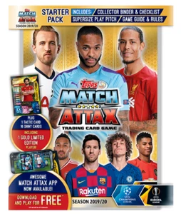 Topps Match Attax 2019/20 Pakiet startowy: Segregator kolekcjonerski + 1 pakiet (17 kart) - Zdjęcie 1 z 24