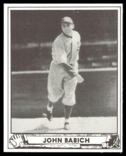 1986 Play Ball 1940 Reprint  191 Johnny Babich  Philadelphia Athletics
