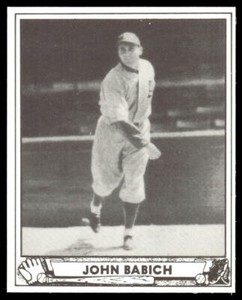 1986 Play Ball 1940 Reprint  191 Johnny Babich  Philadelphia Athletics