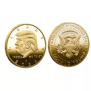 Moneta Commemorativa AQUILA Oro 2025 47° Presidente Donald Trump Medaglia LIBERTY - Foto 1 di 6