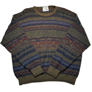Vintage Florence Tricot Coogi Sweater Mens Sz 3X Fair Isle Wool Knitted in Italy - Picture 1 of 10