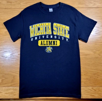 Wichita State Shockers T-shirt Men's Small Black Yellow Adult Alumni Casual Tee - Image 1 of 4
