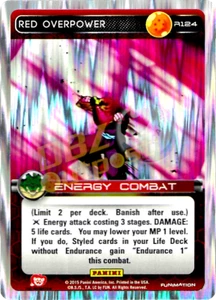 DBZ Dragon Ball Z TCG Panini Heroes & Villains R124 Red Overpower Foil - Picture 1 of 1